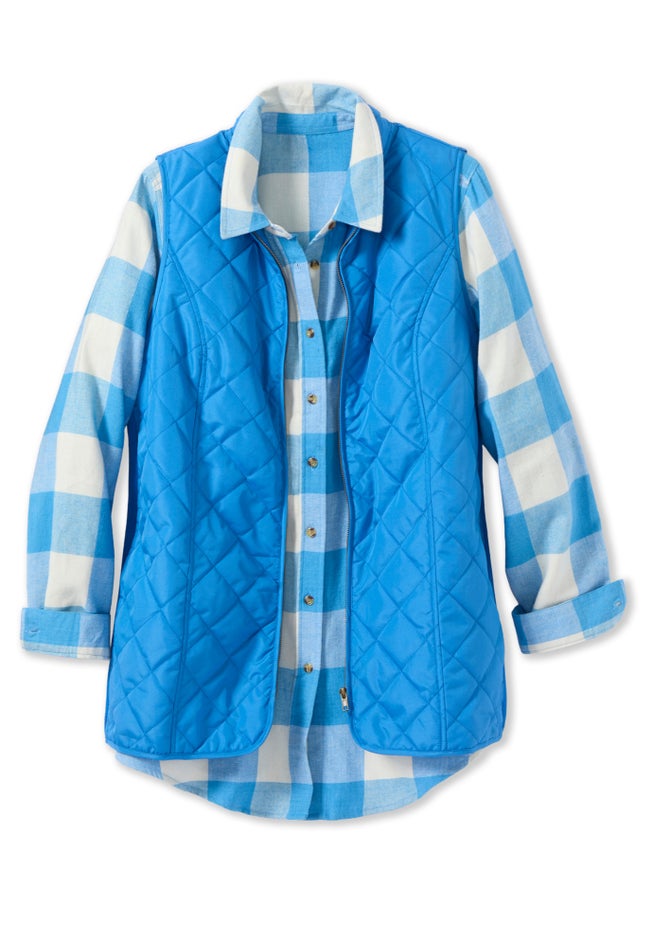 Zip-Front Quilted Vest image number 1
