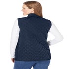 Zip-Front Quilted Vest image number null