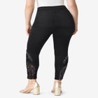 Plus Size 360&deg; Stretch Lace Applique Jean image number 1