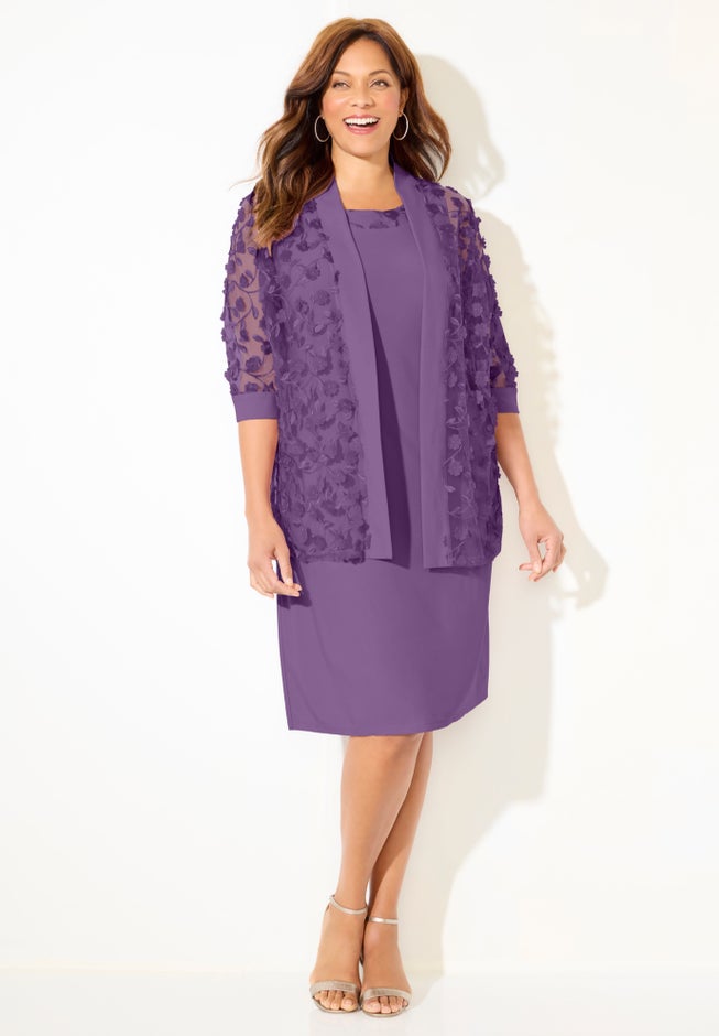 Floral Mesh Jacket Dress image number 4