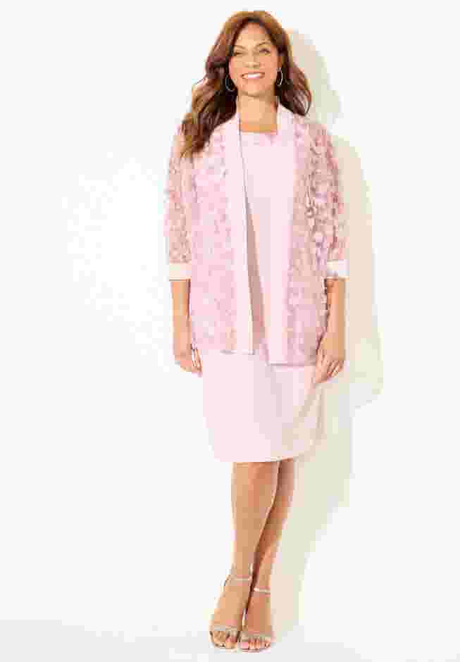 Floral Mesh Jacket Dress image number 1