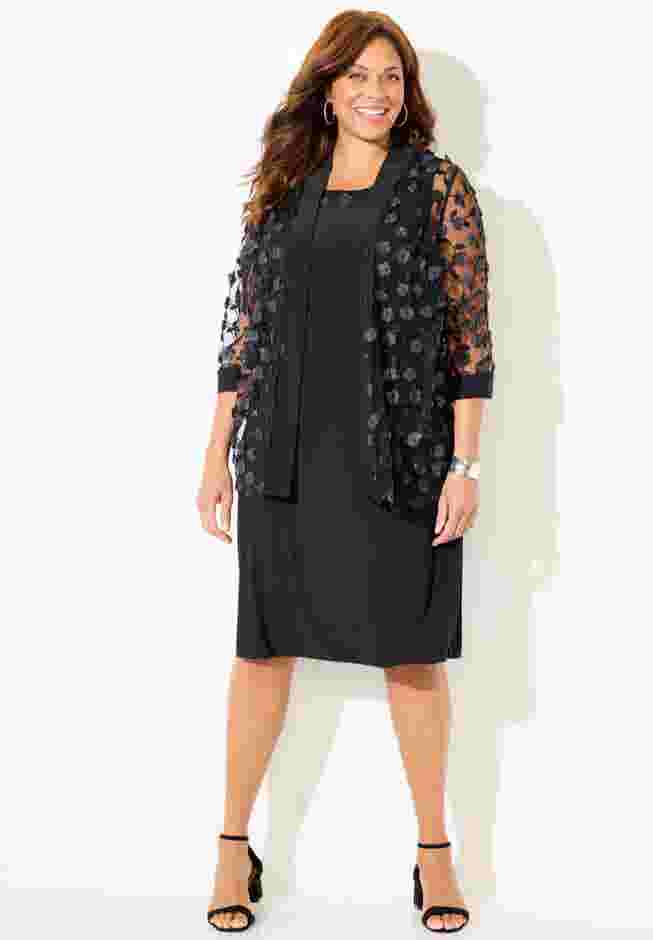 Floral Mesh Jacket Dress image number 1