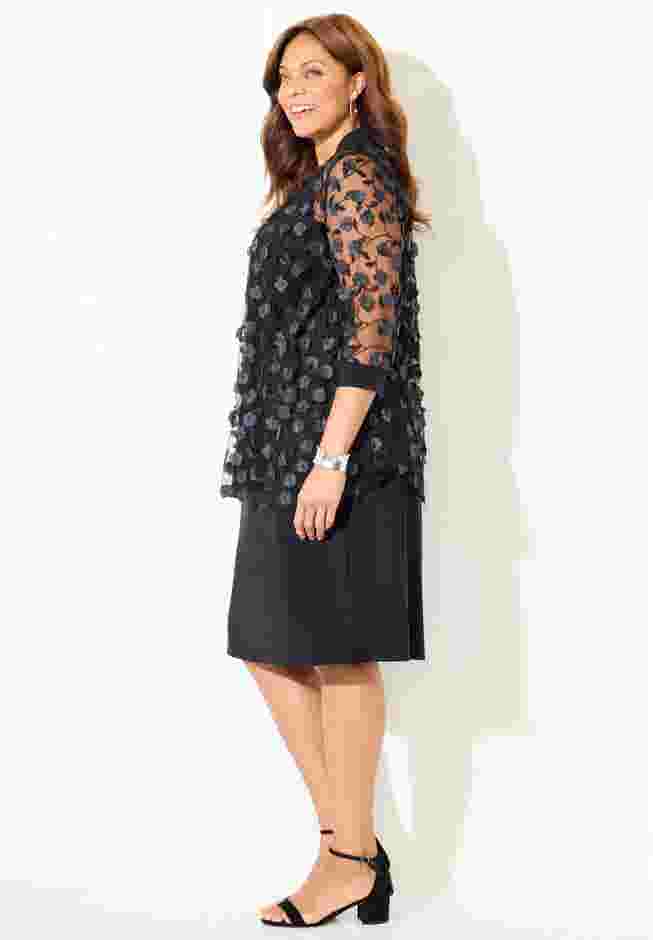 Floral Mesh Jacket Dress image number 3