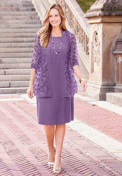 Plus Size Women's Jacket Dresses | Catherines Plus Size Women's Jacket Dresses | Catherines