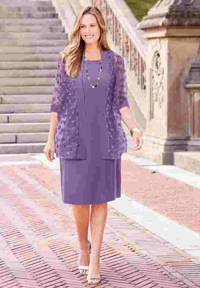 Floral Mesh Jacket Dress image number 0