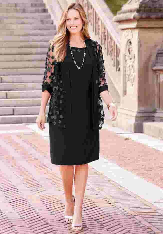 Floral Mesh Jacket Dress image number 0