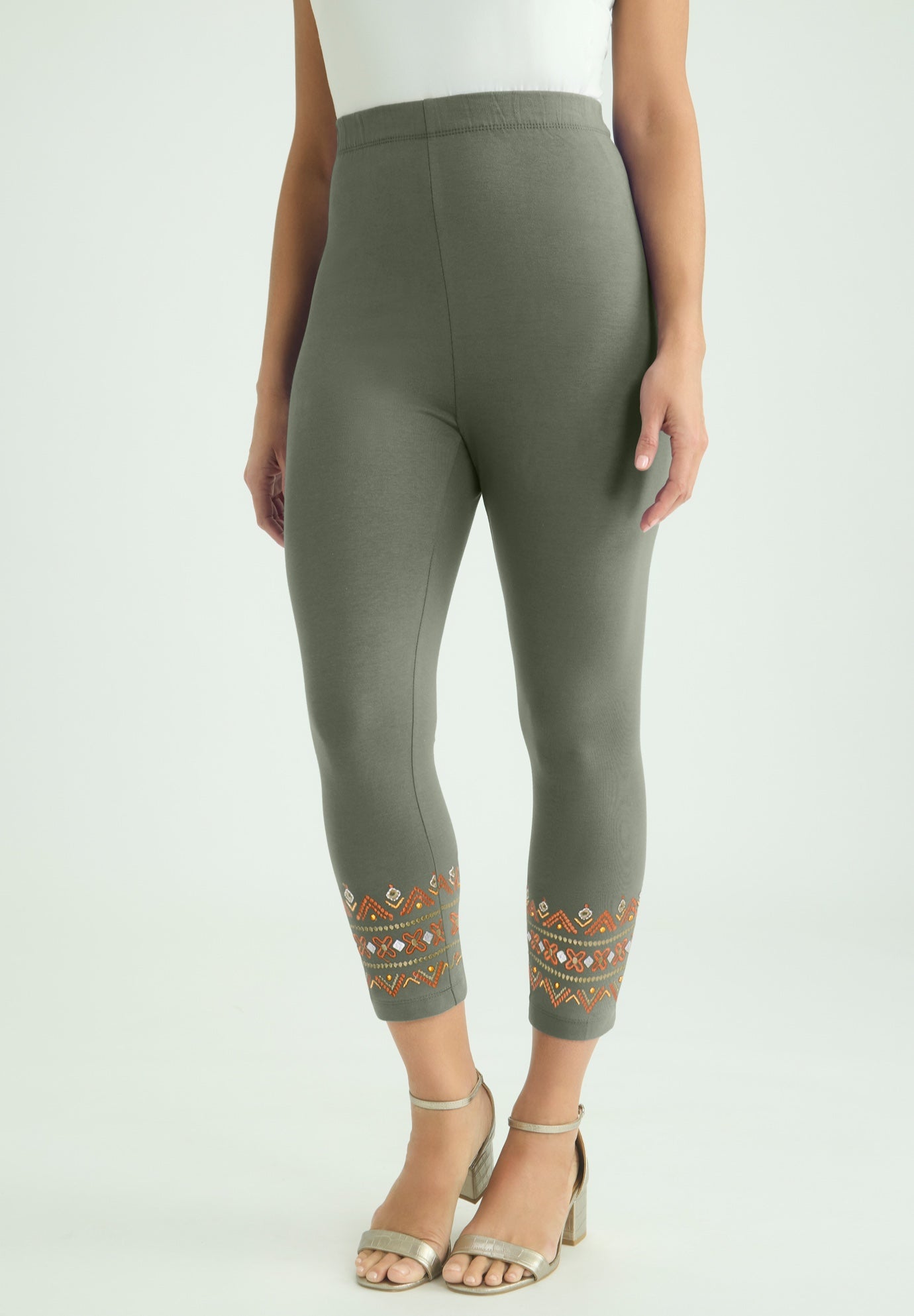 Everyday Stretch Cotton Capri Legging image number 0