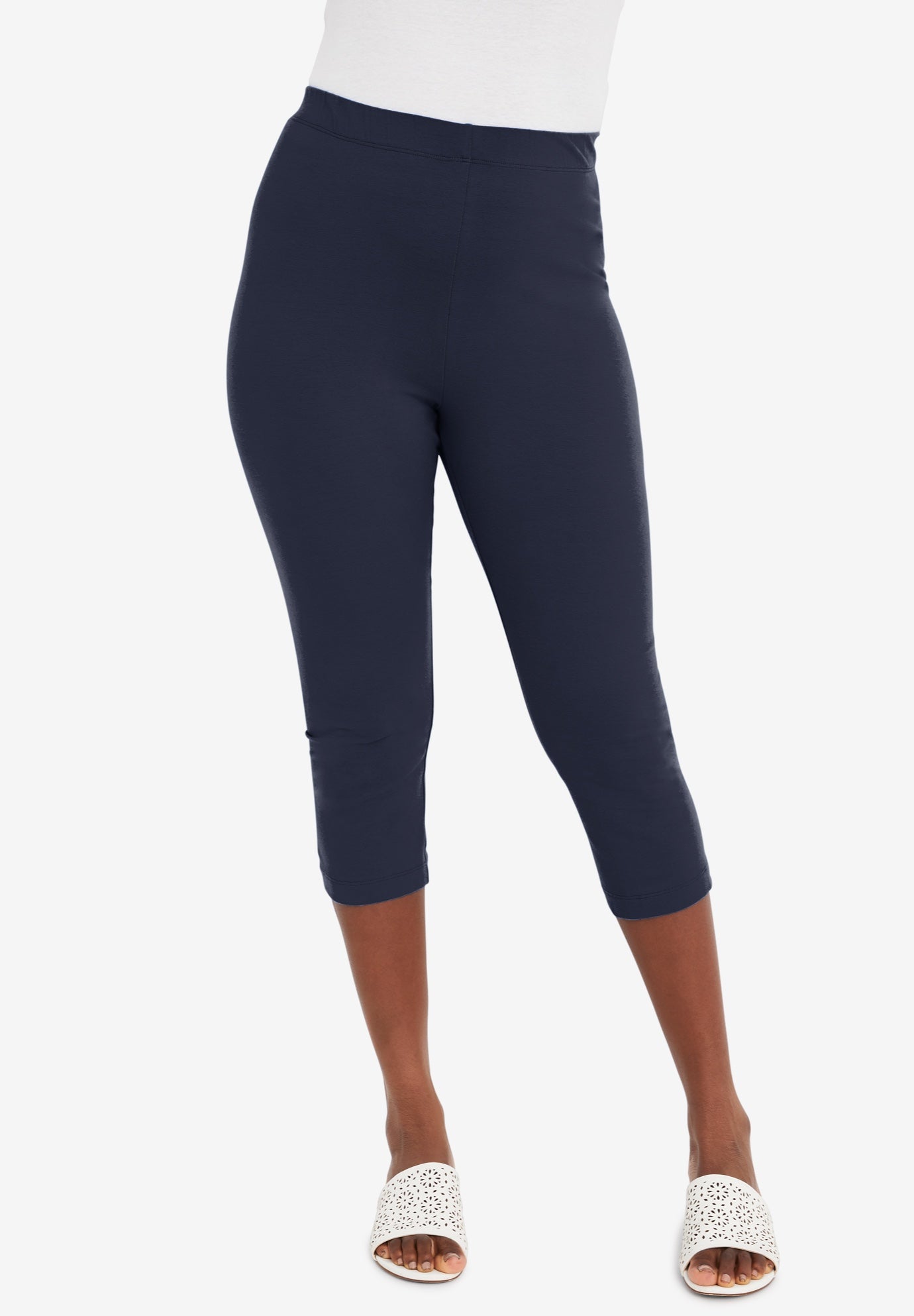 Everyday Stretch Cotton Capri Legging image number 0