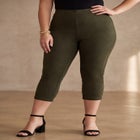 Everyday Stretch Cotton Capri Legging image number null