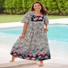 Bib-Front Short Sleeve Maxi Lounger image number null