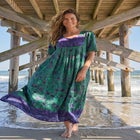 Bib-Front Short Sleeve Maxi Lounger image number null