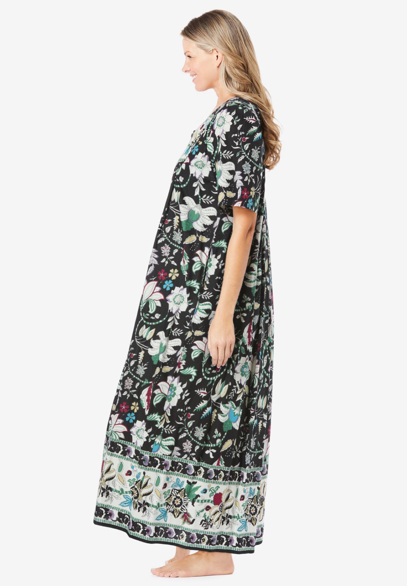 Bib-Front Short Sleeve Maxi Lounger image number 2