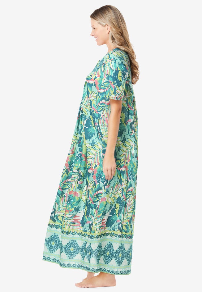 Bib-Front Short Sleeve Maxi Lounger image number 2