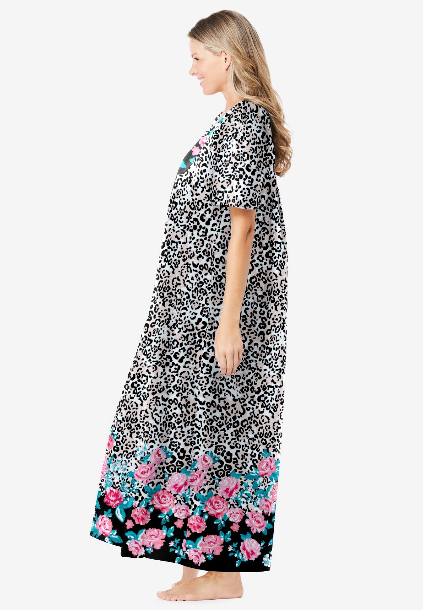 Bib-Front Short Sleeve Maxi Lounger image number 2