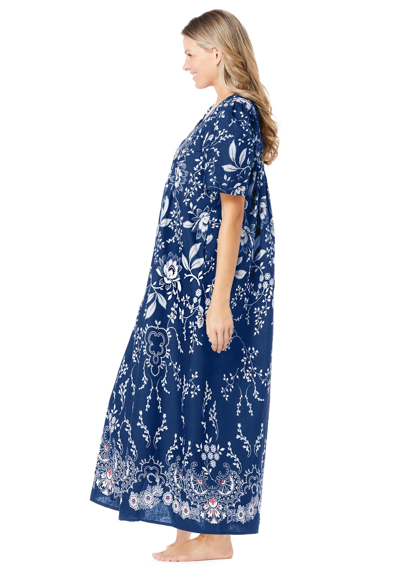 Bib-Front Short Sleeve Maxi Lounger image number 2