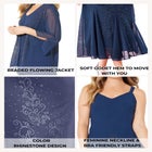 Masquerade Beaded Dress Set image number null