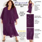 Masquerade Beaded Dress Set image number null