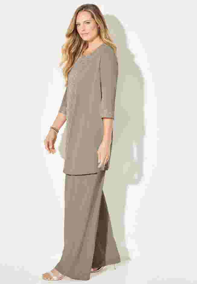 3-Piece Lace Gala Pant Suit image number 2
