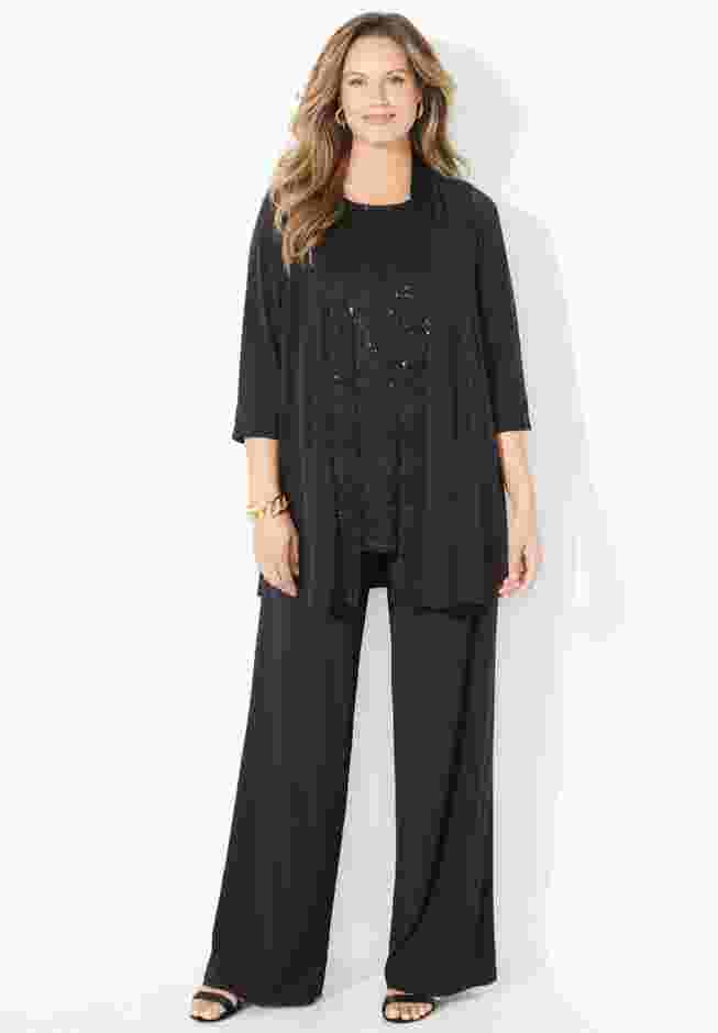 3-Piece Lace Gala Pant Suit image number 0