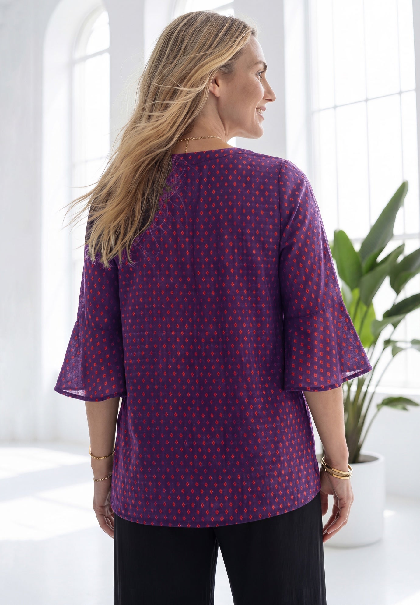 Georgette Pintuck Blouse image number 1