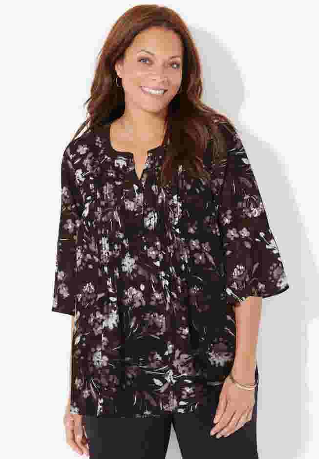 Georgette Pintuck Blouse image number 0