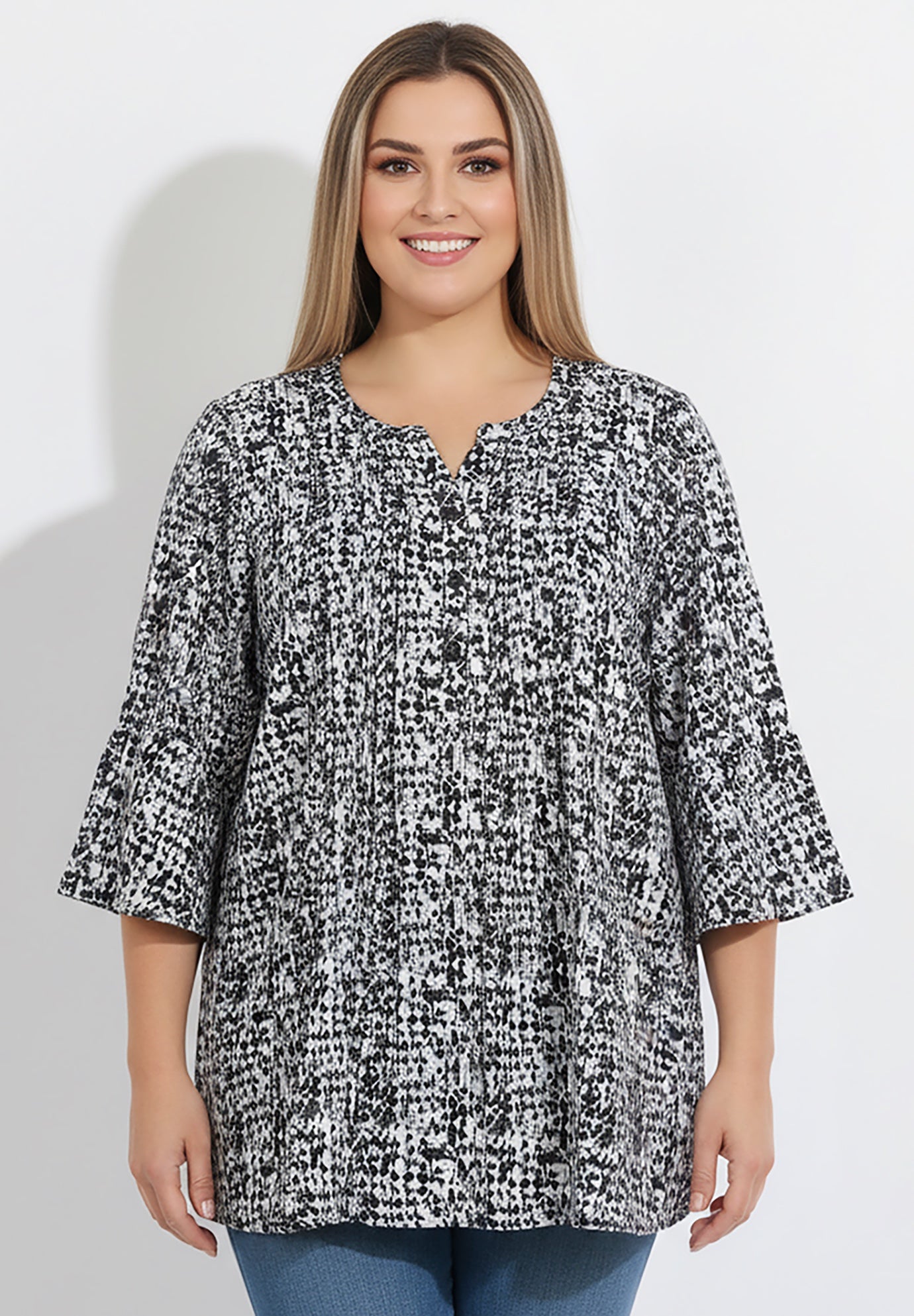 Georgette Pintuck Blouse image number 0