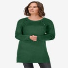 Button-Trim Sweater Tunic image number null