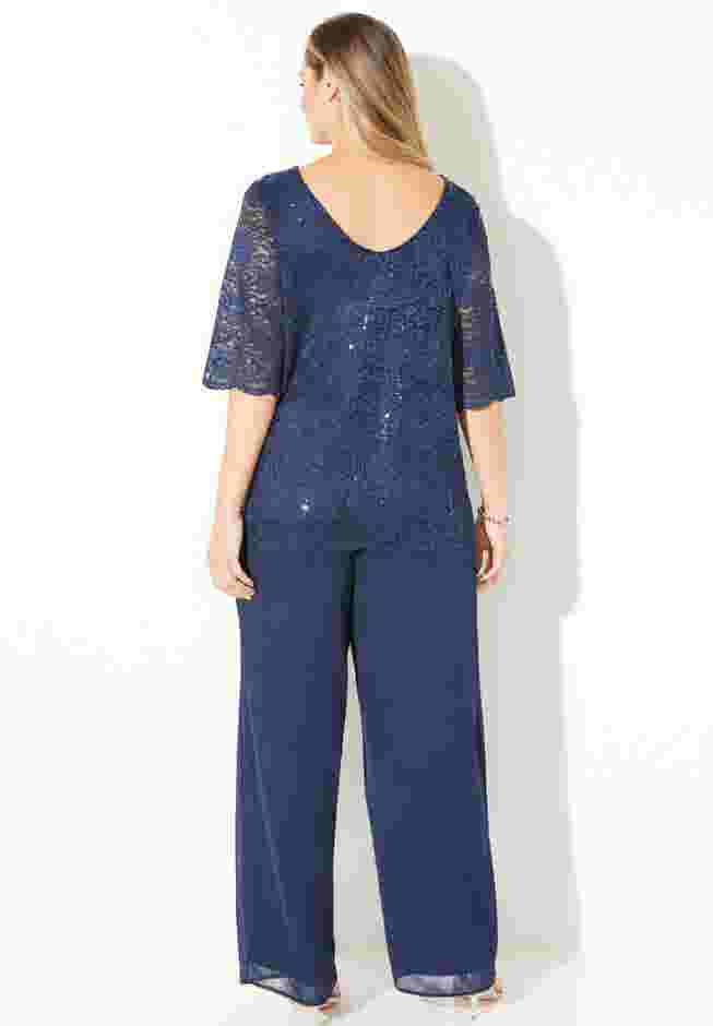 Sparkle & Lace Pant Set image number 1