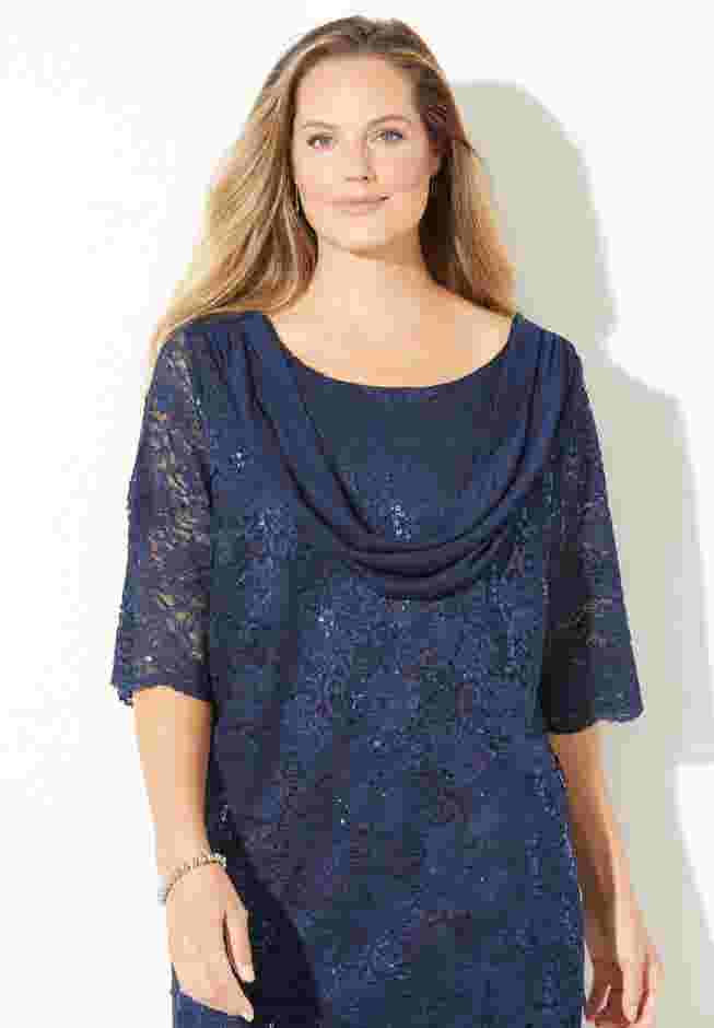 Sparkle & Lace Pant Set image number 3