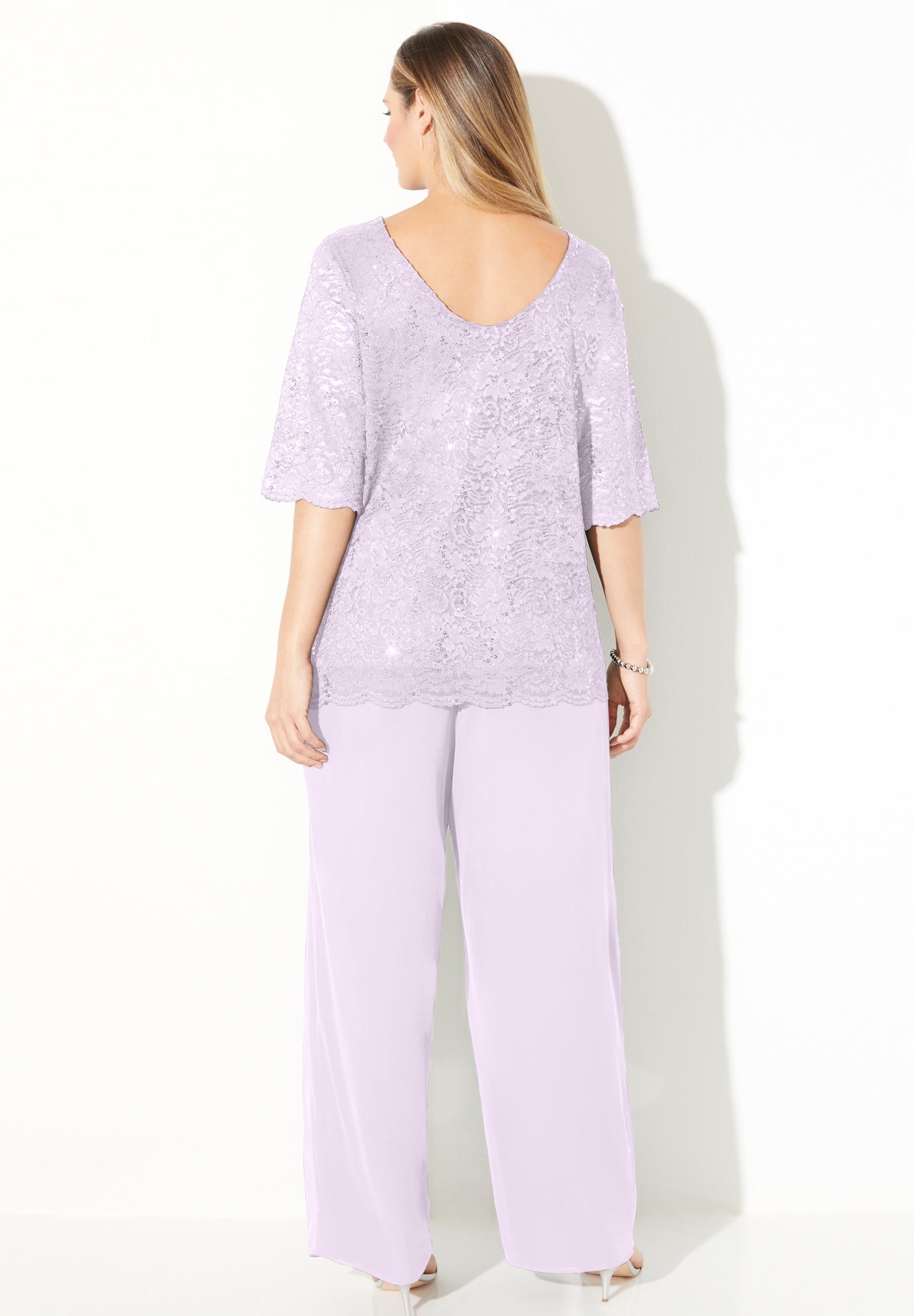 Sparkle & Lace Pant Set image number 1