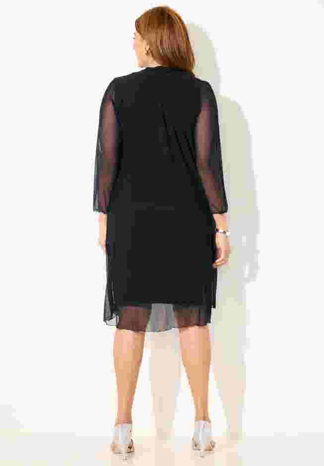 Beaded Trim Jacket Dress Set image number 1
