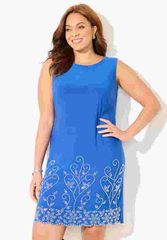 Beaded Trim Jacket Dress Set image number 3