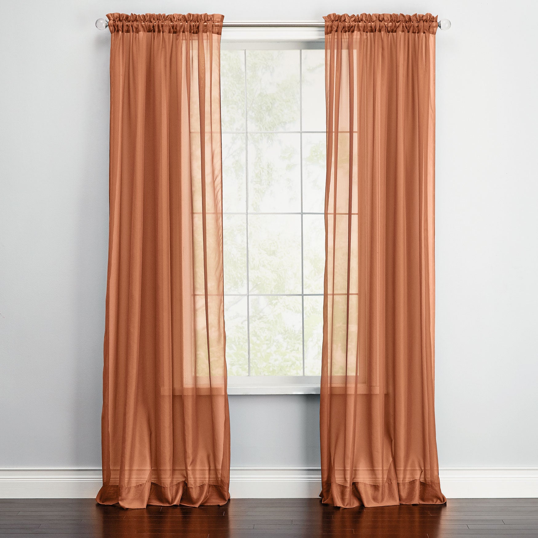 BH Studio Sheer Voile Rod-Pocket Panels- Set of 2 image number 0