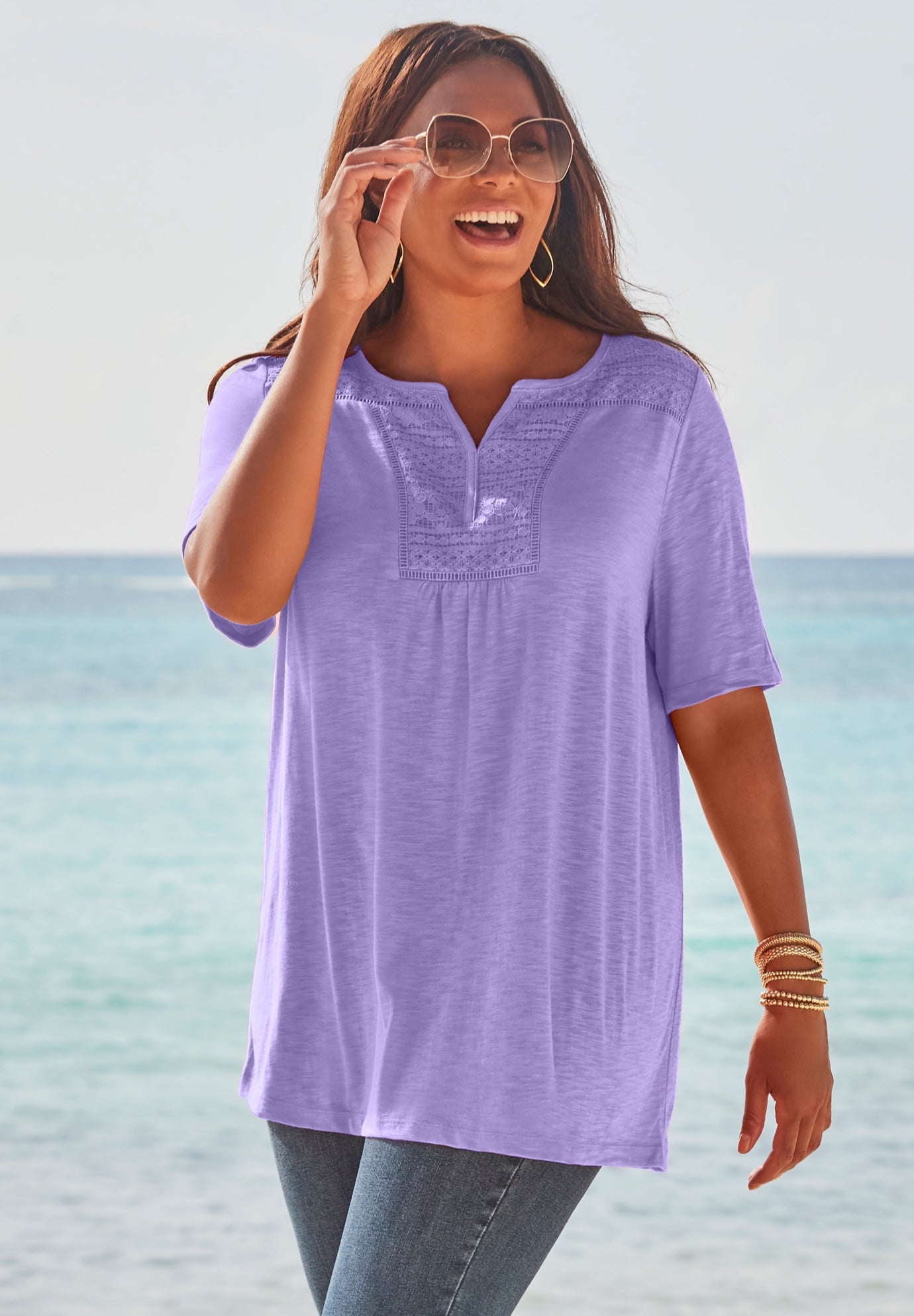 Touch of Lace Tee image number 1