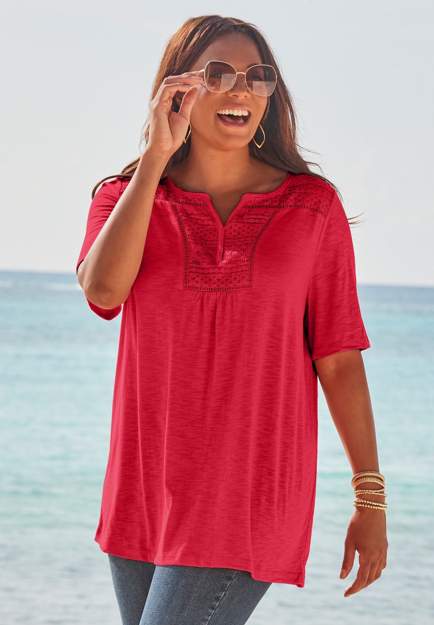 Touch of Lace Tee image number 0