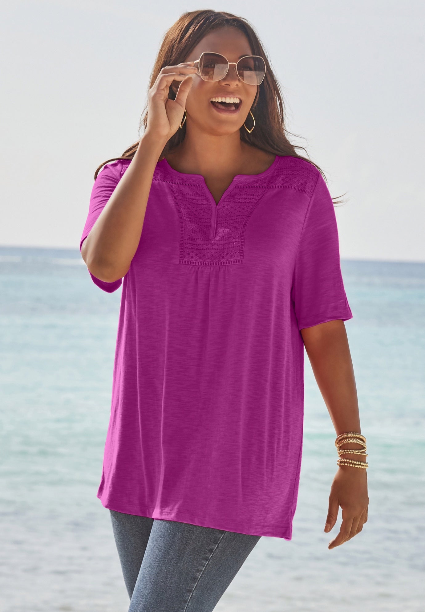 Touch of Lace Tee image number 0