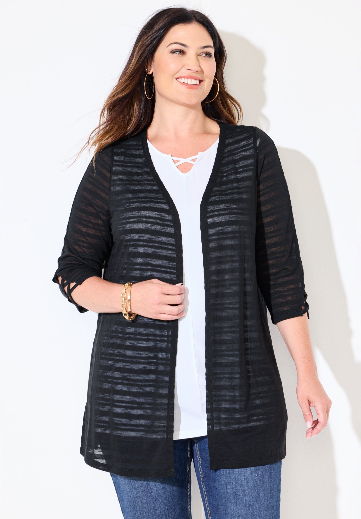 Shadow Stripe Cardigan image number 0