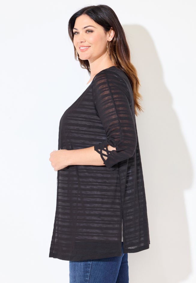 Shadow Stripe Cardigan image number 2