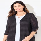 Shadow Stripe Cardigan image number null