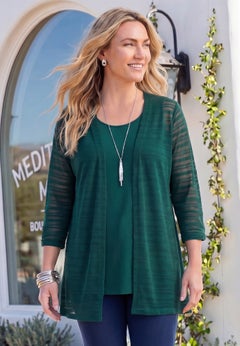 Shadowstripe Burnout Cardigan