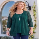 Shadowstripe Burnout Cardigan image number null