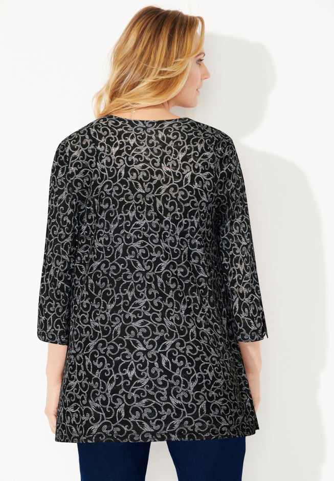 Shadowstripe Burnout Cardigan image number 1