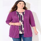 Shadowstripe Burnout Cardigan image number null
