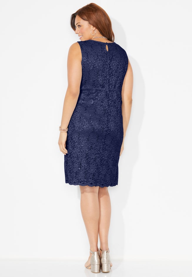 Sparkling Lace Jacket Dress