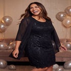 Sparkling Lace Jacket Dress image number 0