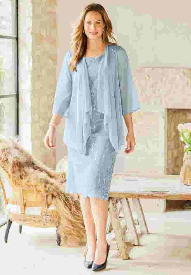 Sparkling Lace Jacket Dress image number 0