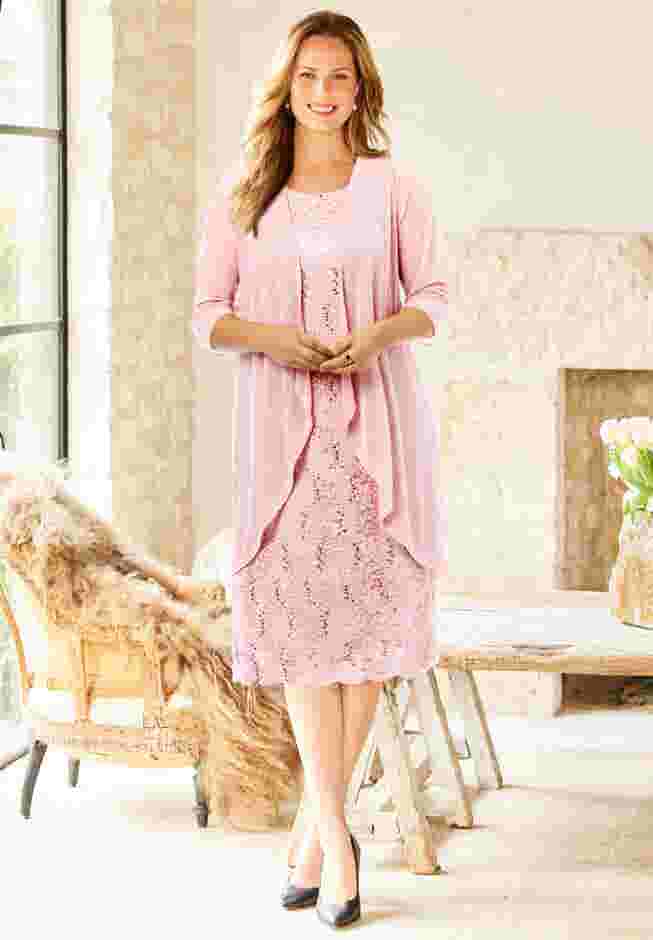 Sparkling Lace Jacket Dress image number 0