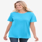 Waffle Thermal Satin Trim Tee image number null
