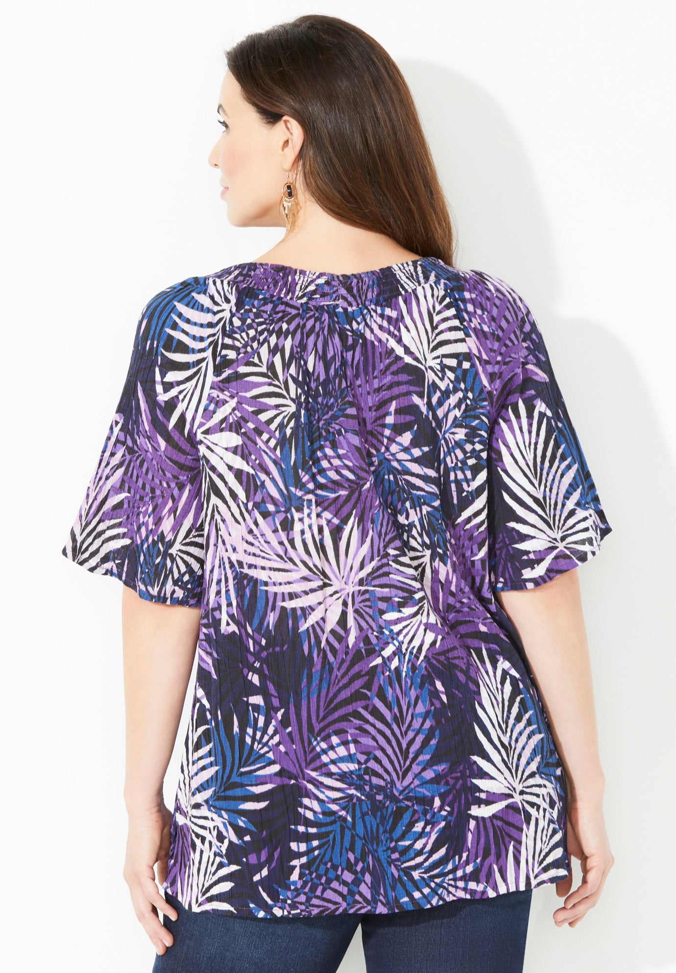 Seasonless Gauze Peasant Top image number 1