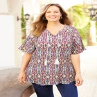 Seasonless Gauze Peasant Top image number null